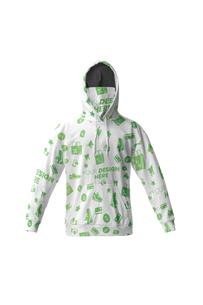 All Over Print Gaiter Hoodie — print-on-demand product photo